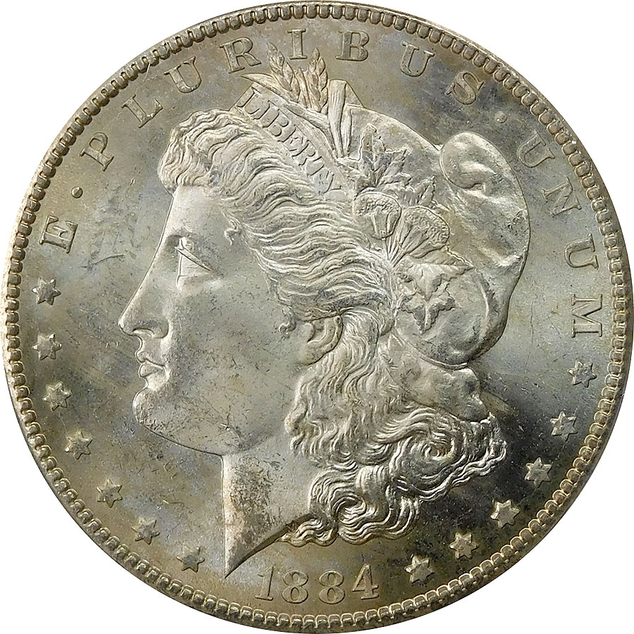 1884-CC Morgan Silver Dollar - PCGS MS 64