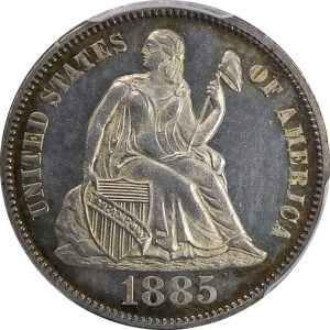 1885 Seated Liberty Dime - PCGS Proof 63 Cameo