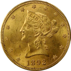 1892-S $10 Gold Liberty Head Eagle - PCGS MS 63
