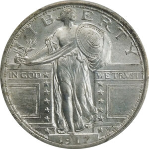 1917-D Ty 1 Standing Liberty Quarter - PCGS MS 64 Full Head - CAC