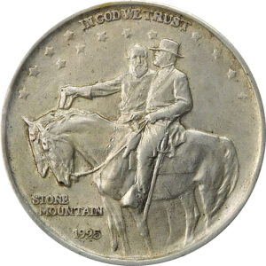 1925 Stone Mountain Memorial Commemorative Silver Half Dollar - AU 58
