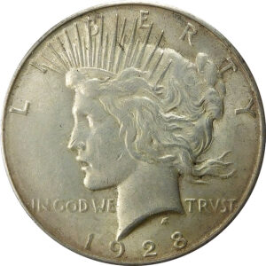 1928-S Peace Silver Dollar - AU 50 - #2