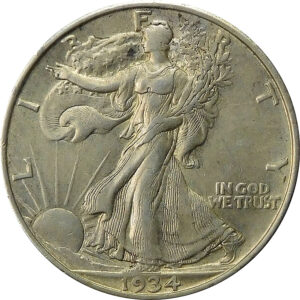 1934-D Walking Liberty Half Dollar - AU 55