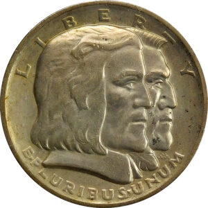 1936 Long Island Tercentenary Commemorative Silver Half Dollar - AU