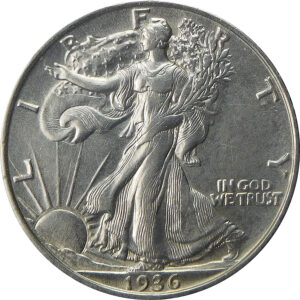1936 Walking Liberty Half Dollar - AU