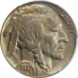 1937-D 3 Legs Buffalo Nickel - PCGS AU 55 - CAC