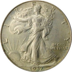 1937 Walking Liberty Half Dollar - MS 62
