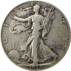 1938-D Walking Liberty Half Dollar - VG+