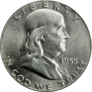 1955 Franklin Half Dollar - MS 63 - Bugs Bunny