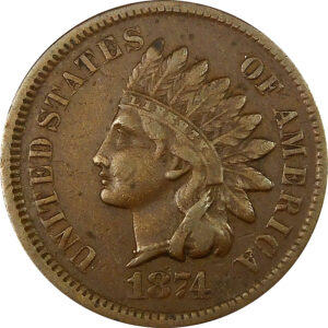 1874 Indian Head Cent - VF