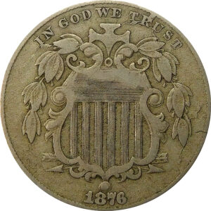 1876 Shield Nickel - Fine