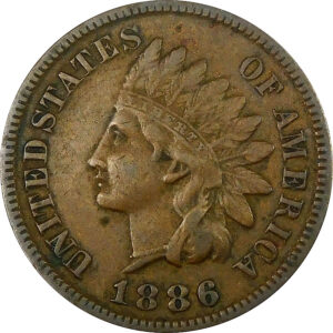 1886 Type 1 Indian Head Cent - VF
