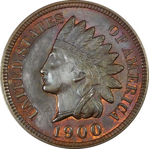 1900 Indian Head Cent - MS 63 Brown