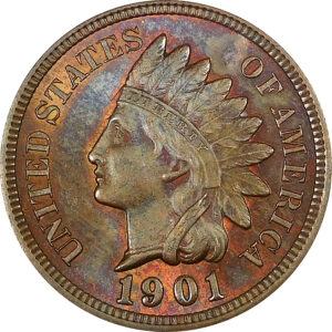1901 Indian Head Cent - MS 63 Brown
