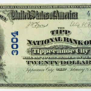 1902 PB $20 Tipp National Bank of Tippecanoe City, Ohio - CH# 3004