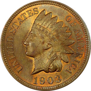 1903 Indian Head Cent - MS 63 Red-Brown