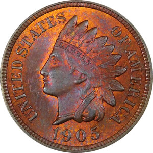 1905 Indian Head Cent - MS 63 Red-Brown