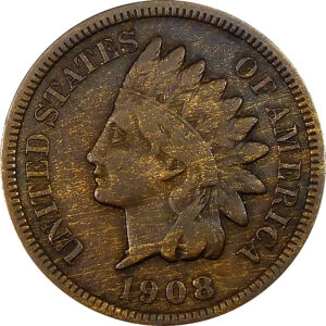 1908-S Indian Head Cent - Fine