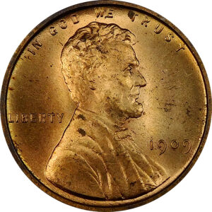 1909 VDB Lincoln Wheat Cent - MS 64 Red