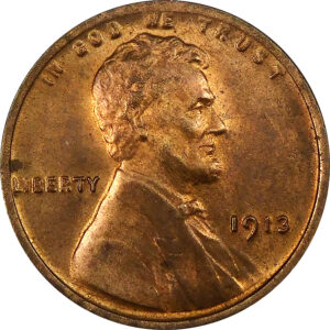 1913 Lincoln Wheat Cent - MS 64 Red-Brown