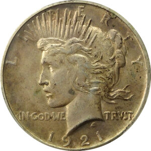 1921 High Relief Peace Silver Dollar - PCGS AU 58