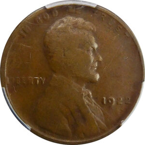 1922 No D Lincoln Wheat Cent - PCGS VF 20 - Strong Reverse