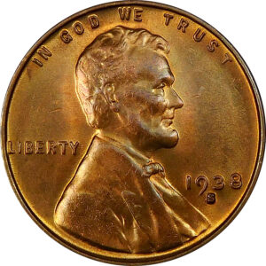 1938-S/S/S Lincoln Wheat Cent - MS 64 Red