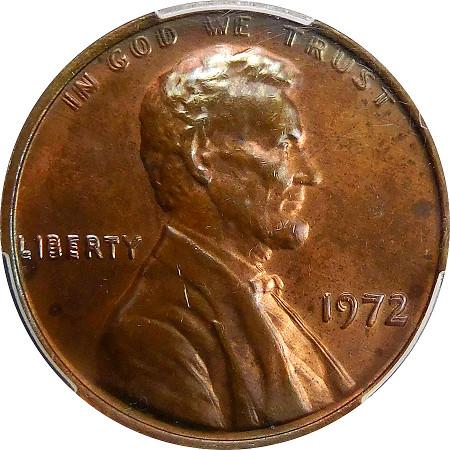 1972 Lincoln Memorial Cent (DDO FS-101) - PCGS MS 64 Red-Brown