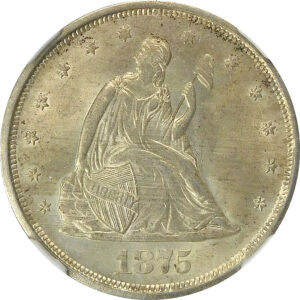 1875-S Seated Liberty Twenty Cent - NGC MS 64