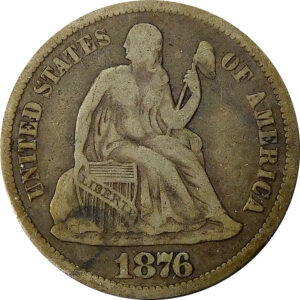 1876-CC Seated Liberty Dime - VF