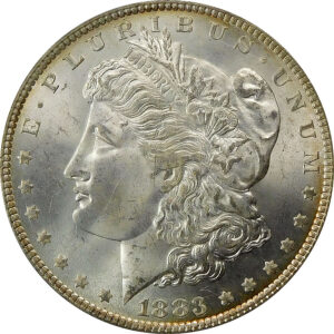 1883 Morgan Silver Dollar - PCGS MS 65