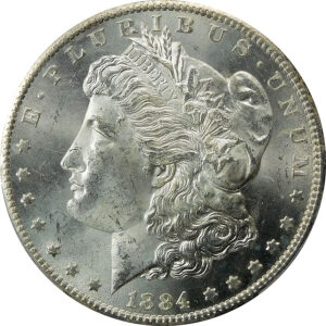 1884-CC Morgan Silver Dollar - PCGS MS 63