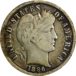 1896 Barber Dime - VF