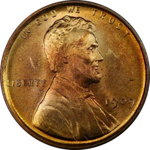 1909 VDB Lincoln Wheat Cent - MS 65 Red-Brown