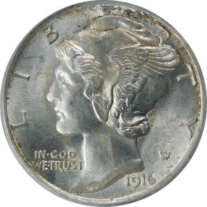 1916 Mercury Dime - ANACS MS 64 Full Split Bands