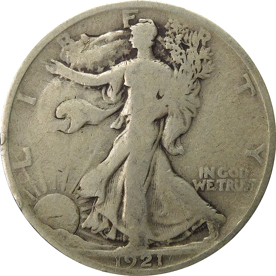 1921 Walking Liberty Half Dollar - Good+