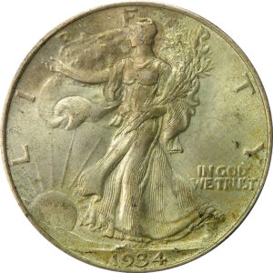 1934 Walking Liberty Half Dollar - MS 62