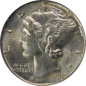 1943-D Mercury Dime - NGC MS 66 Full Bands