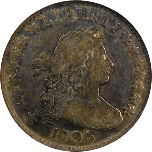 1796 Draped Bust Dime - ANACS F 12 - Soapbox Holder