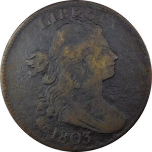 1803 Small Date, Large Fraction Draped Bust Large Cent - Good