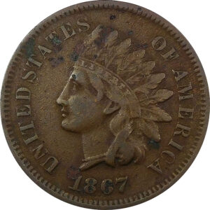 1867 Indian Head Cent - VF