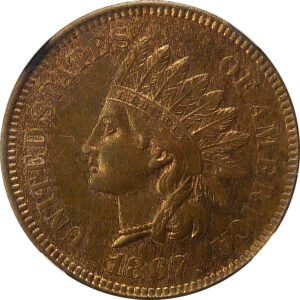 1867 Indian Head Cent - NGC MS 64 Brown - CAC