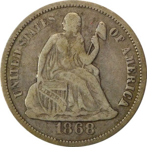 1868 Seated Liberty Dime - VF