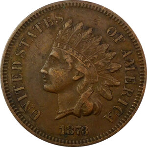 1873 Open 3 Indian Head Cent - XF