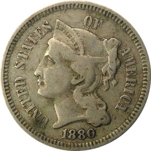 1880 Three Cent Nickel - VF