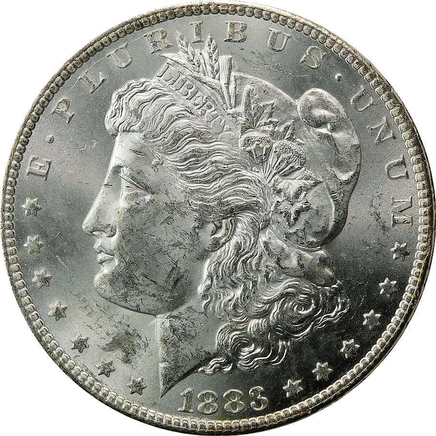 1883-CC Morgan Silver Dollar - MS 61