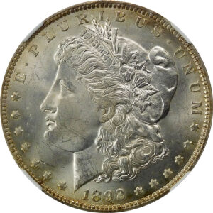 1892-O Morgan Silver Dollar - NGC MS 64