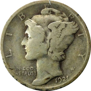 1921 Mercury Dime - VG