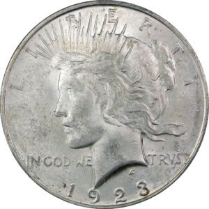 1923-D Peace Silver Dollar - AU