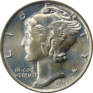 1941-S Mercury Dime - MS 65 Full Bands